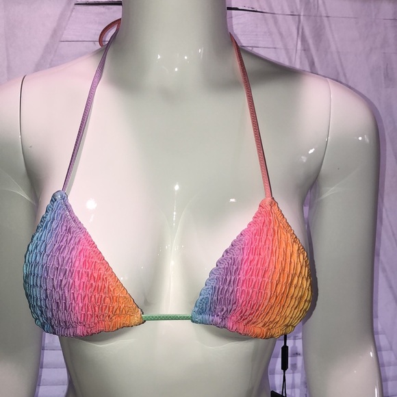 Rare Rainbow ruffle string style swimsuit Set. (P6) - Picture 3 of 7